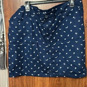 St. John’s  Bay bird print skirt w/ hidden short